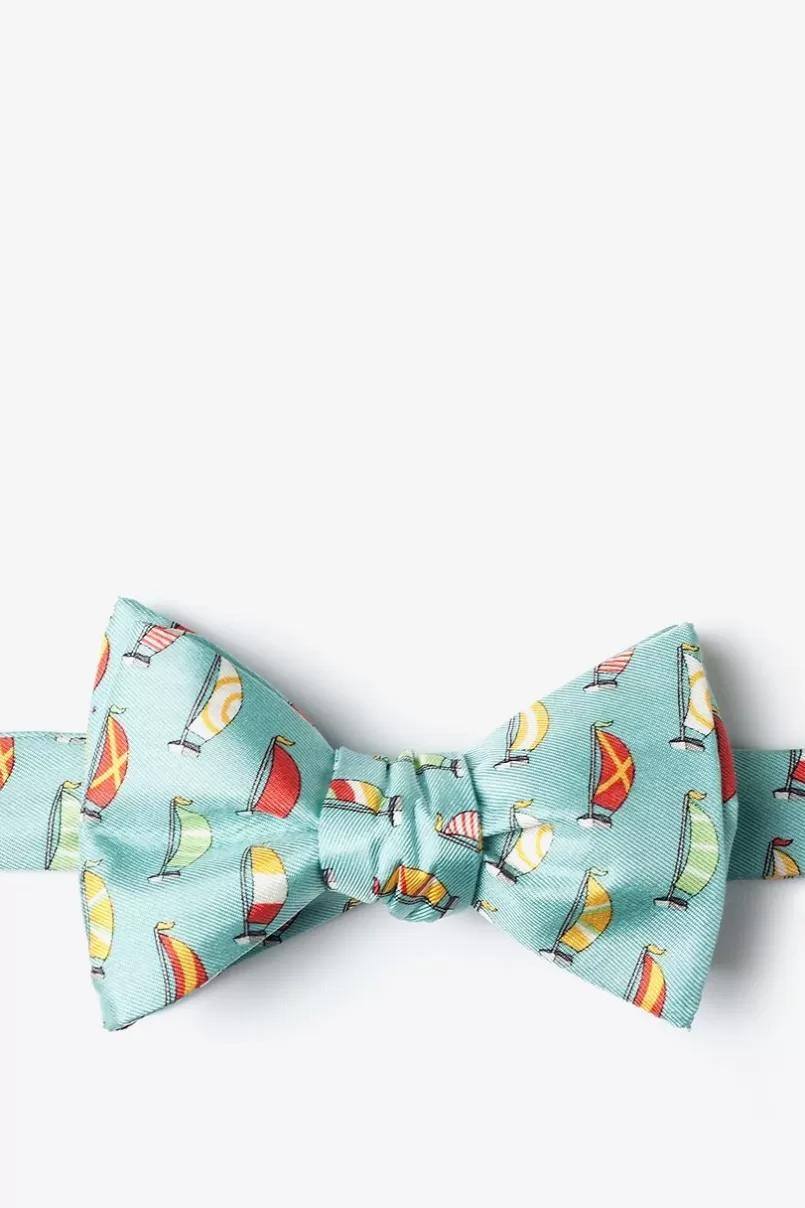 Ties Seas the Day Self-Tie Bow Tie Blue Hot