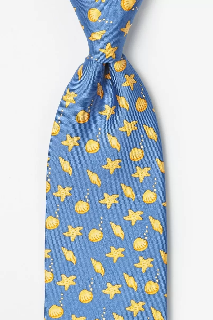 Ties Seashells Blue Tie Online