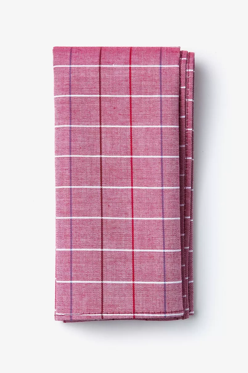 Ties Seattle Pocket Square Red Online