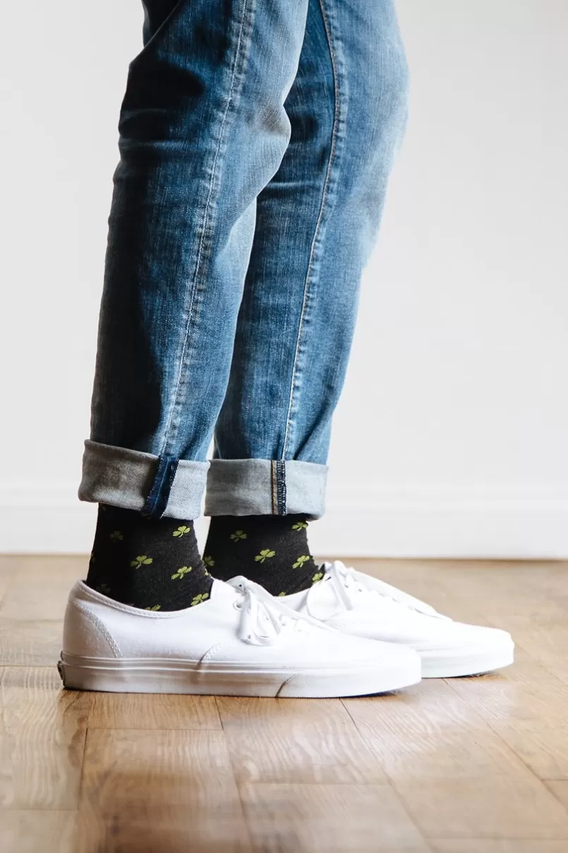 Ties Shamrock Sock Black Discount
