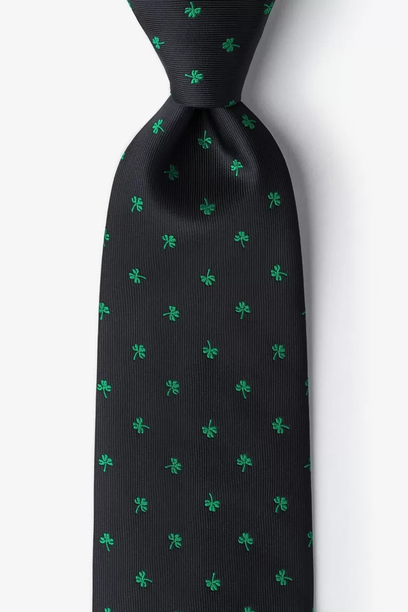 Ties Shamrocks Tie Black Sale