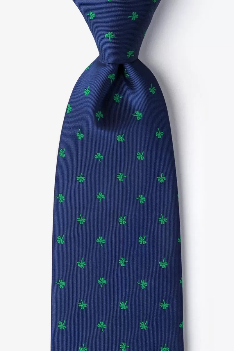 Ties Shamrocks Navy Blue Tie NavyBlue Flash Sale