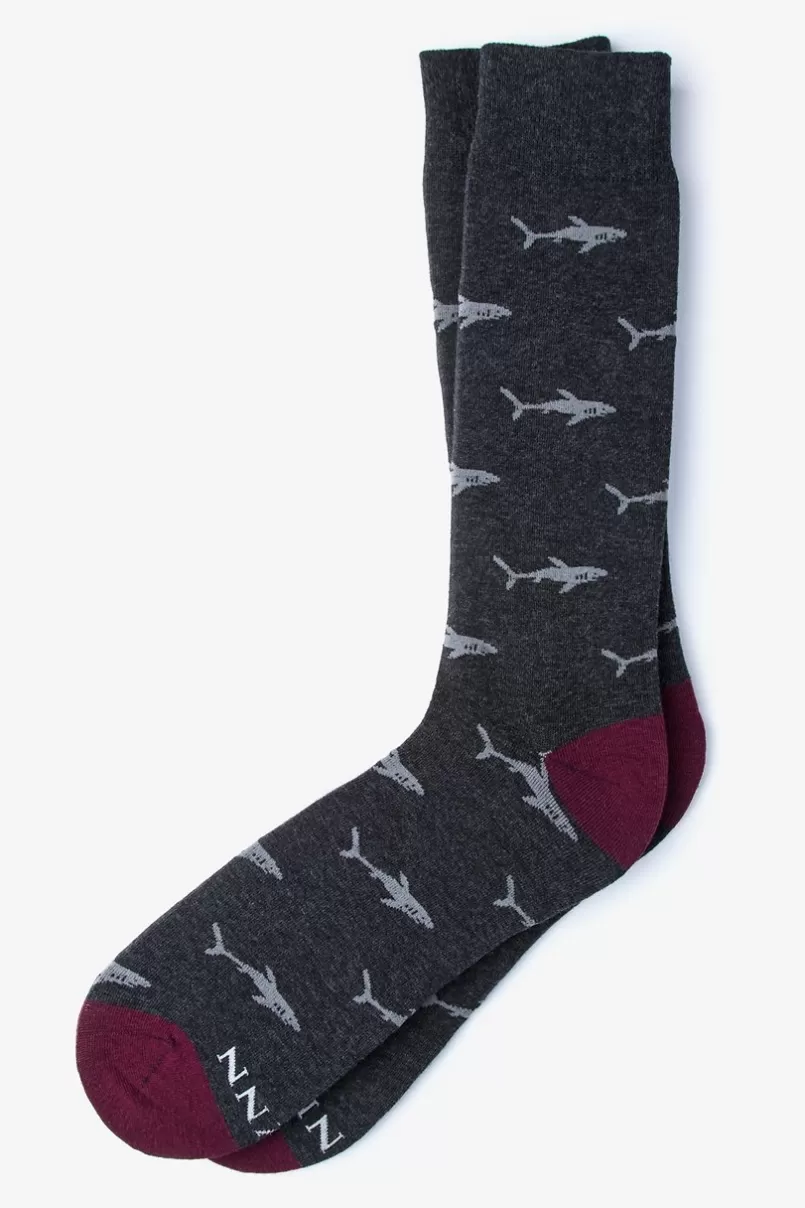 Ties Shark Bait Sock Charcoal Clearance