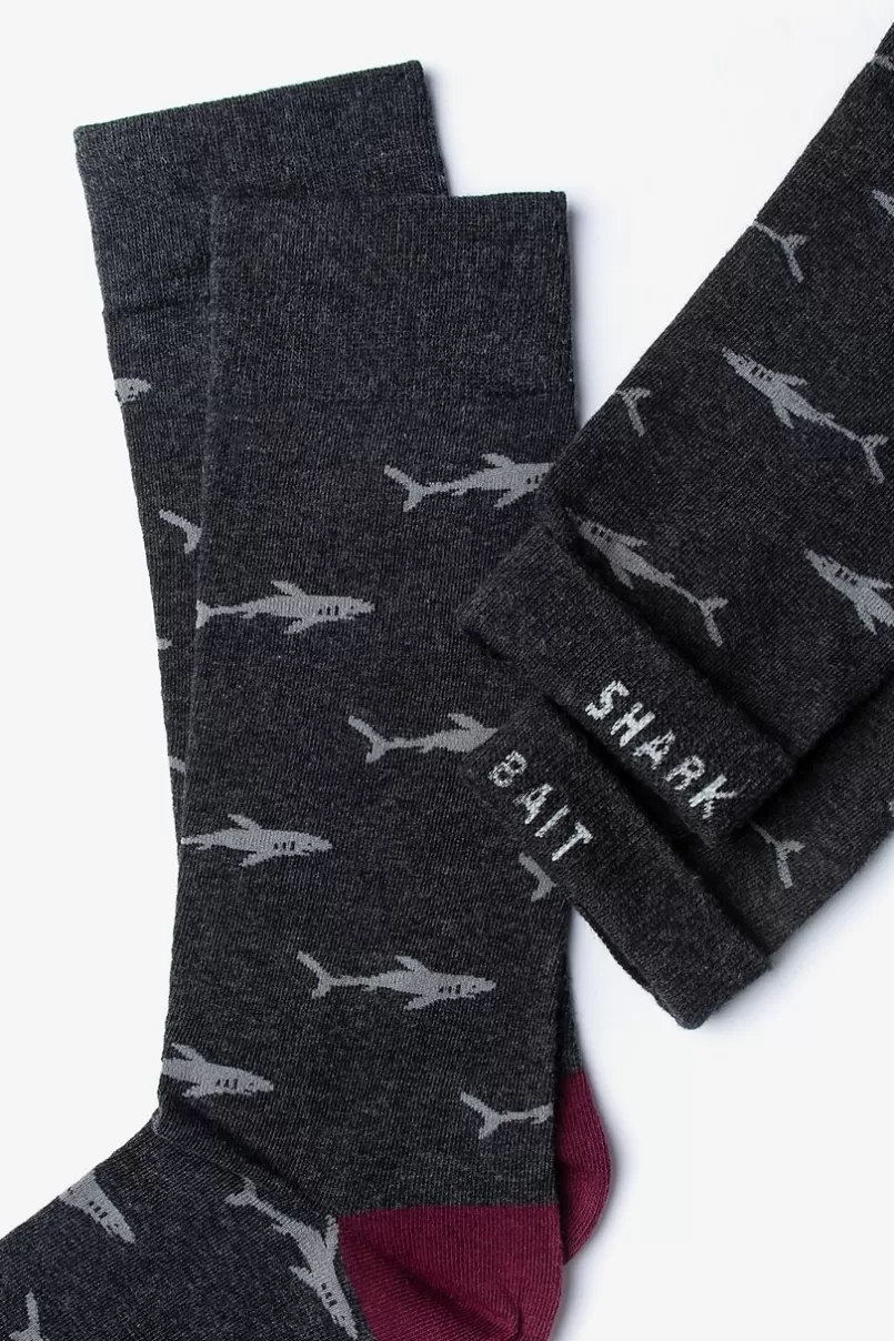 Ties Shark Bait Sock Charcoal Clearance