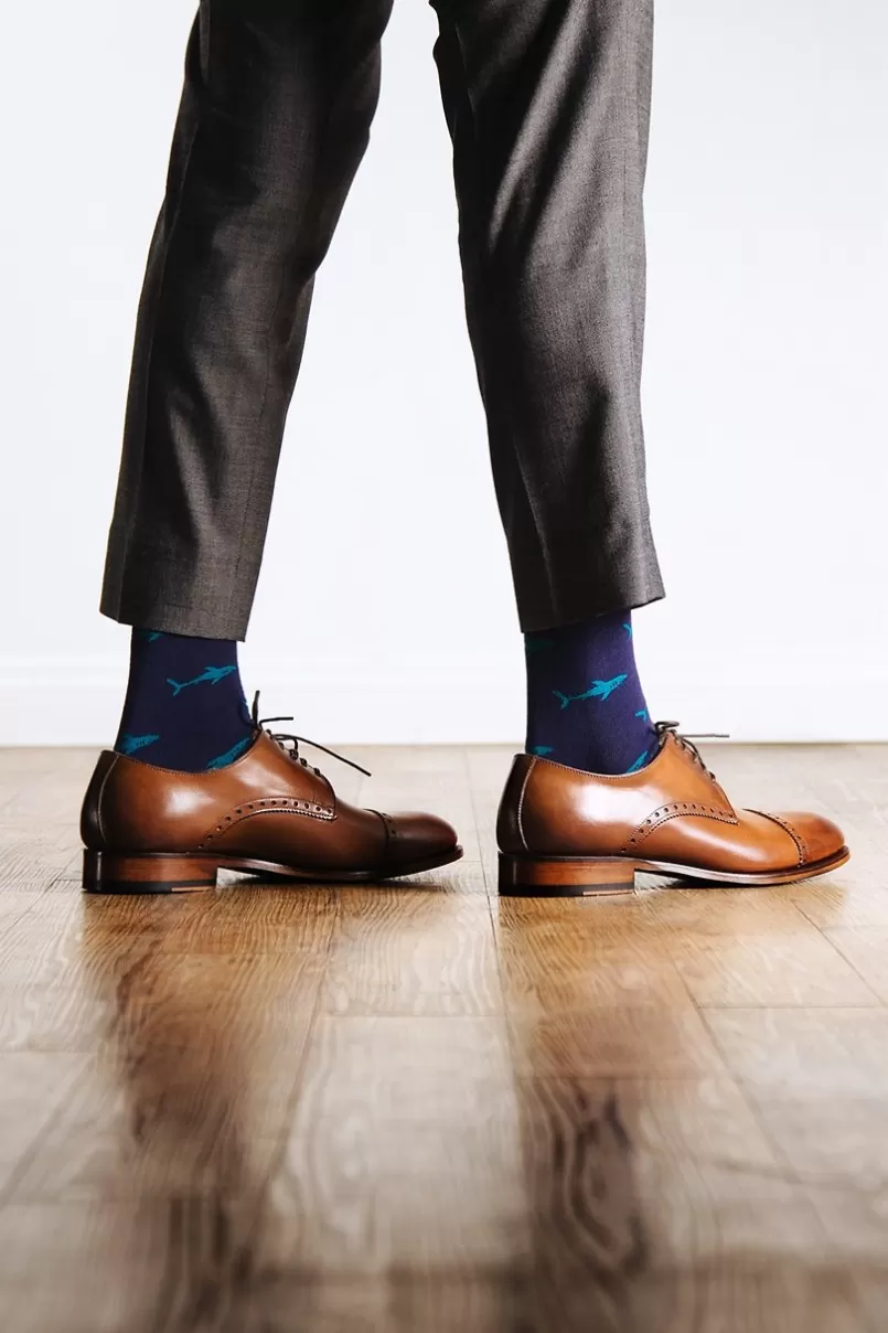 Ties Shark Bait Navy Blue Sock NavyBlue Fashion