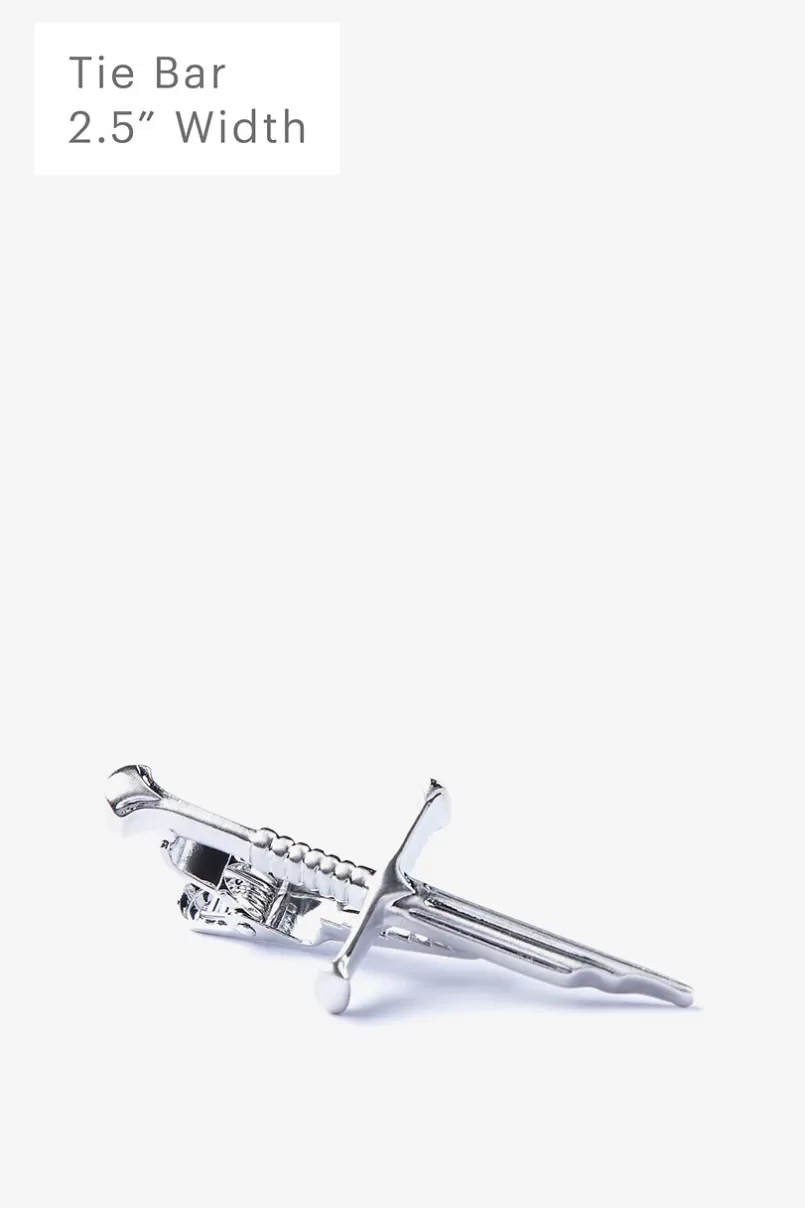 Ties Shattered Great Sword Silver Tie Bar New