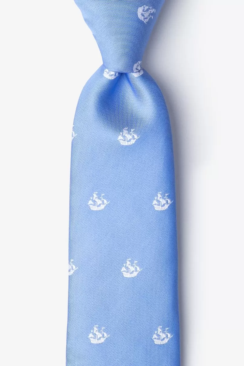 Ties Ships Ahoy Light Blue Tie LightBlue Store