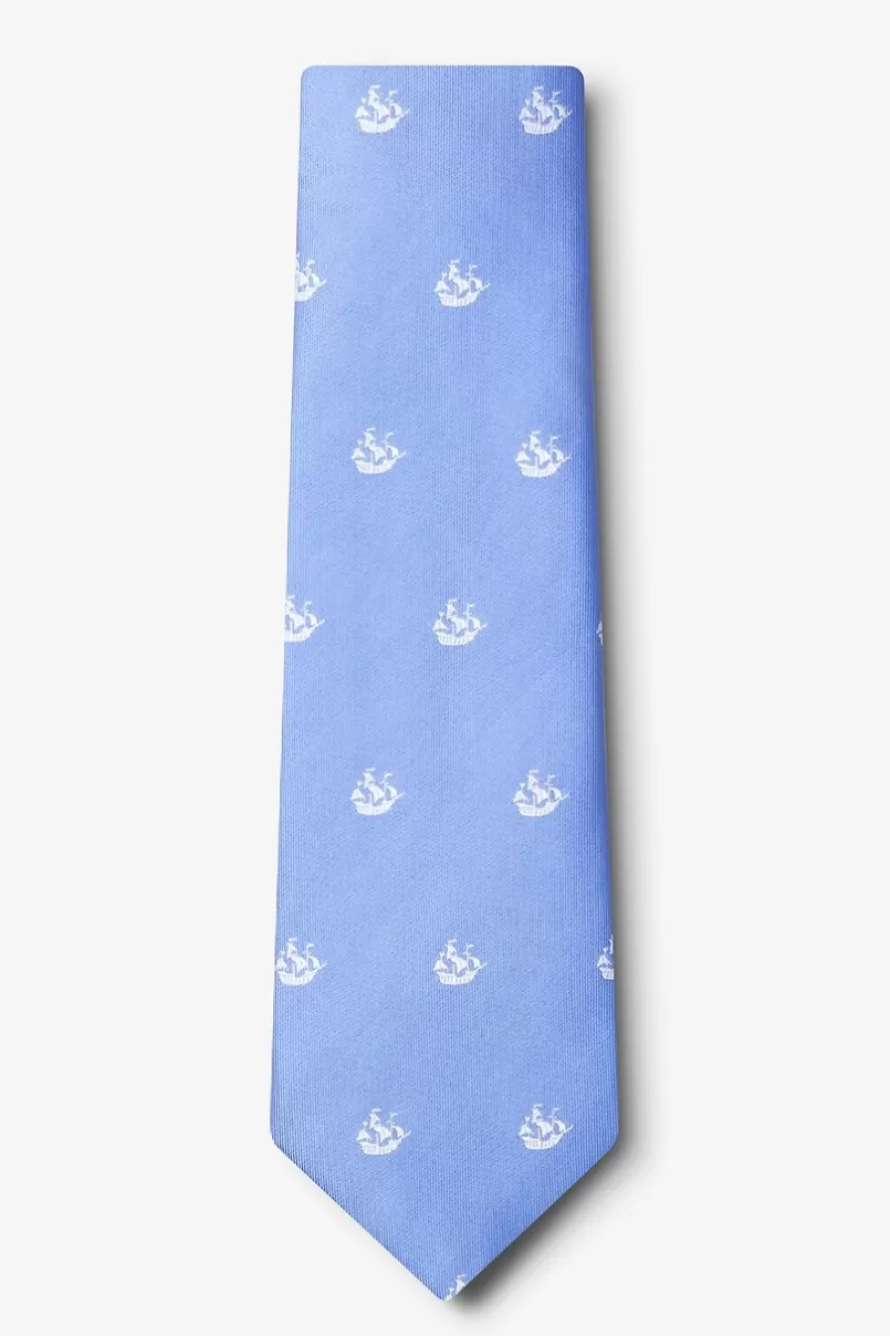 Ties Ships Ahoy Light Blue Tie LightBlue Store