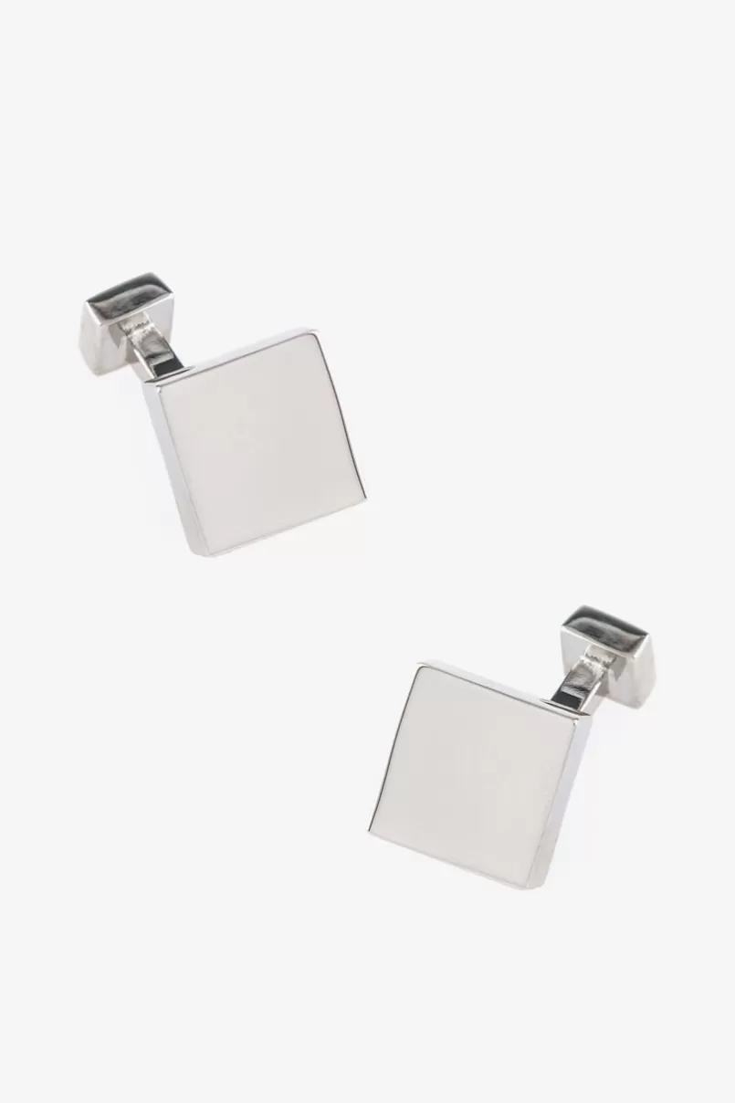 Ties Simple Square Silver Cufflinks Online