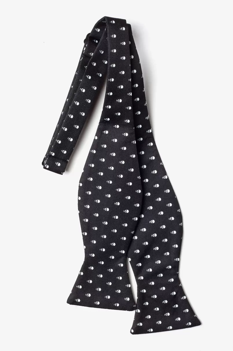 Ties Skull Polka Dot Black Self-Tie Bow Tie Store