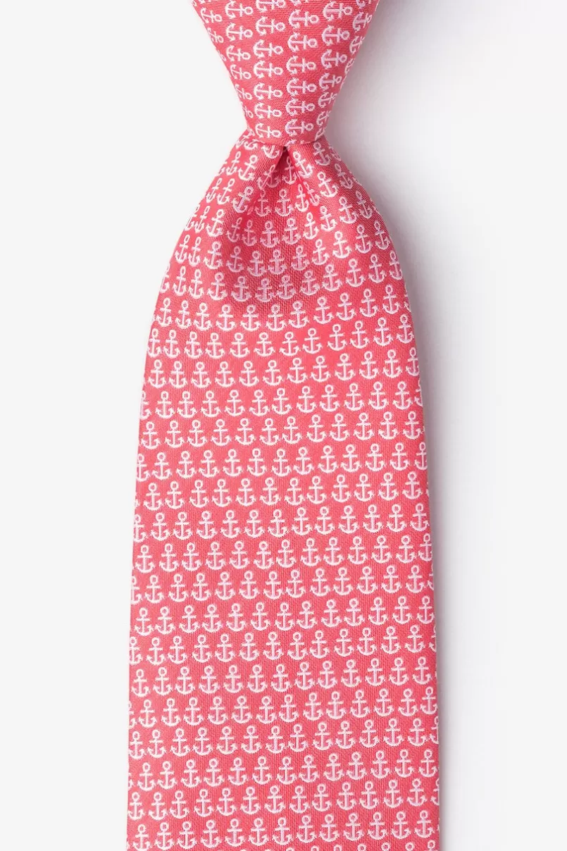 Ties Small Anchors Coral Tie Clearance