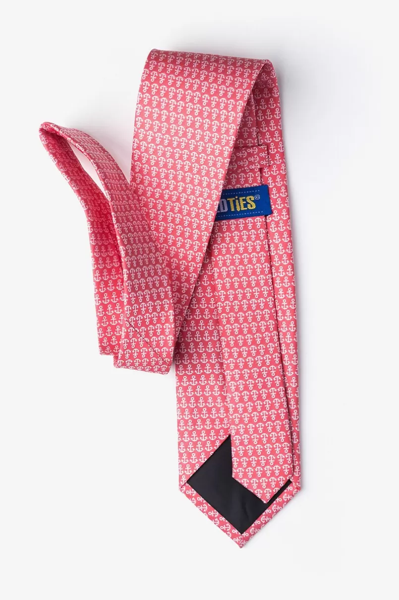 Ties Small Anchors Coral Tie Clearance