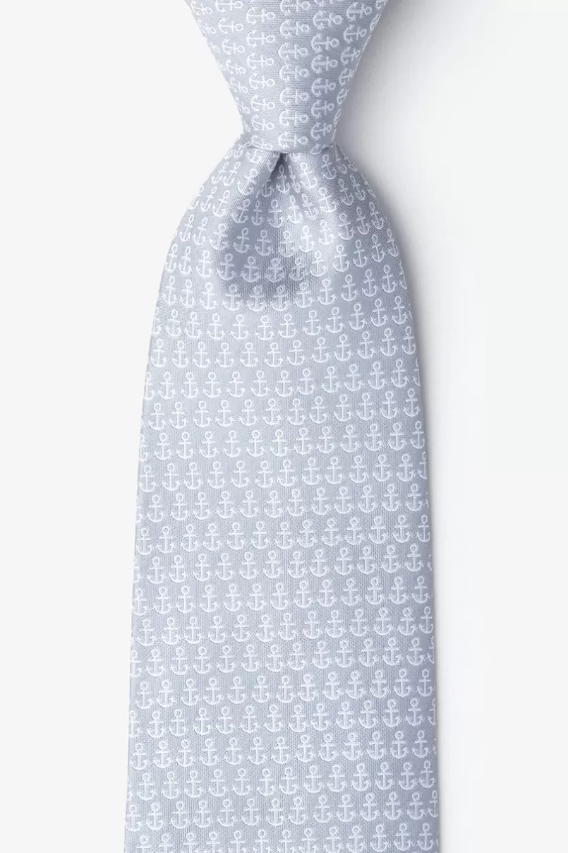 Ties Small Anchors Extra Long Tie Gray Sale