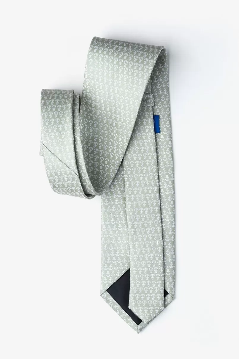 Ties Small Anchors Extra Long Tie Olive New