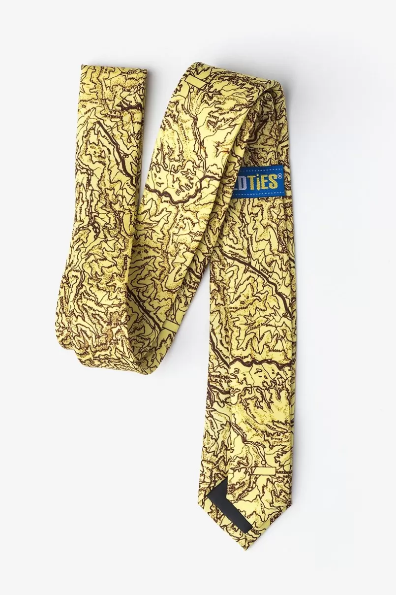 Ties Smokey Mountains Yellow Skinny Tie Cheap