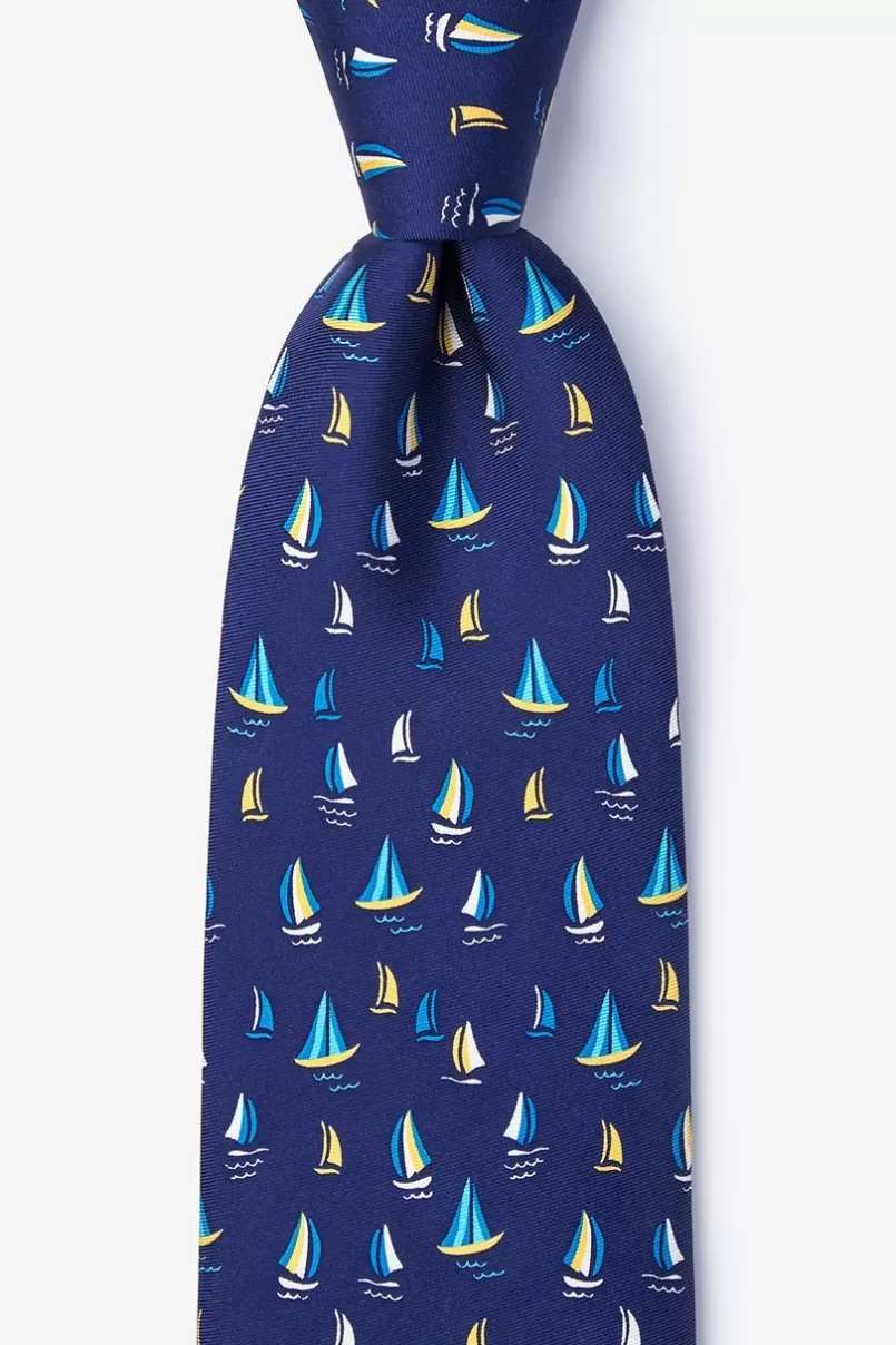 Ties Smooth Sailing Navy Blue Tie Store