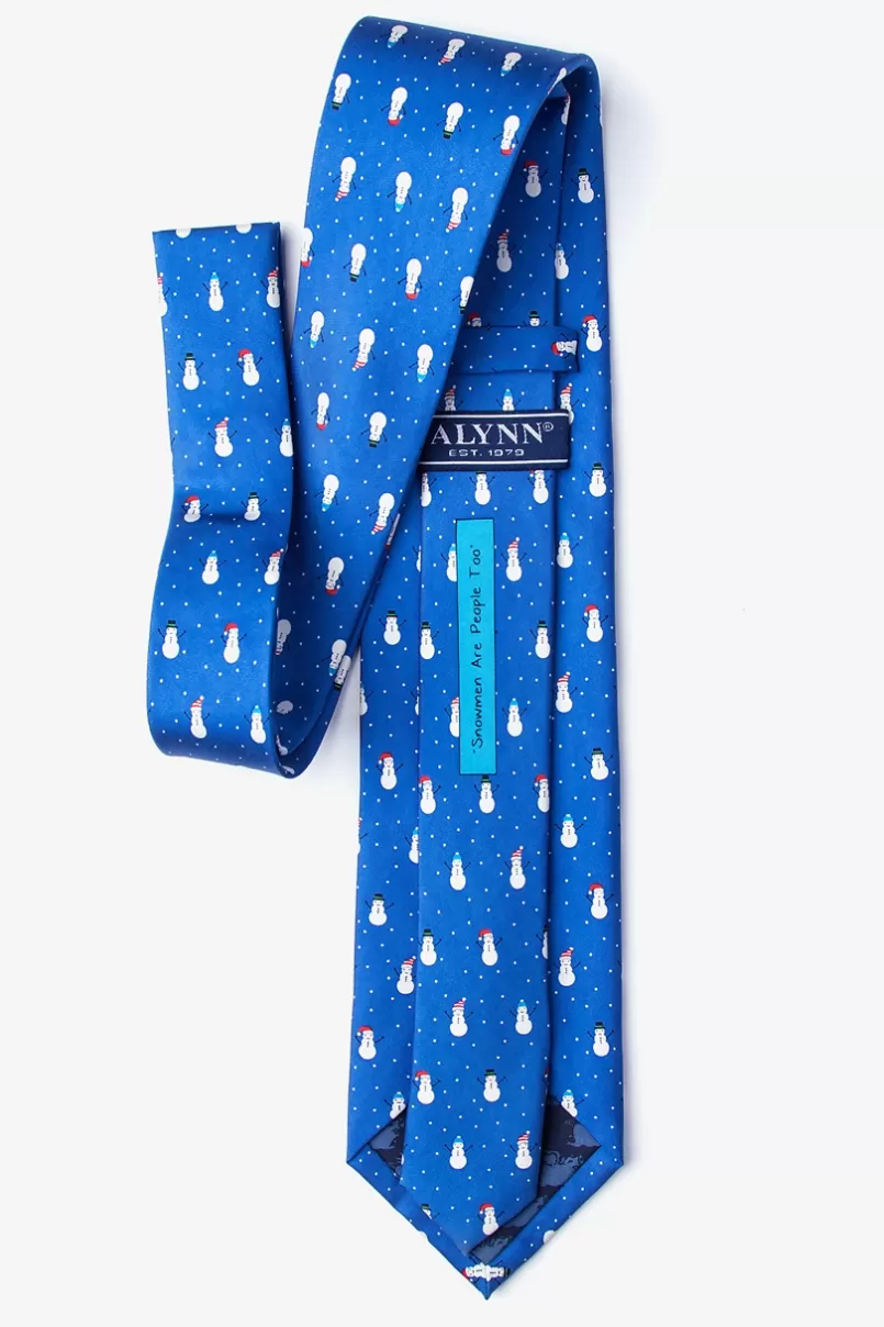 Ties Snowmen in the Snow Blue Extra Long Tie Shop