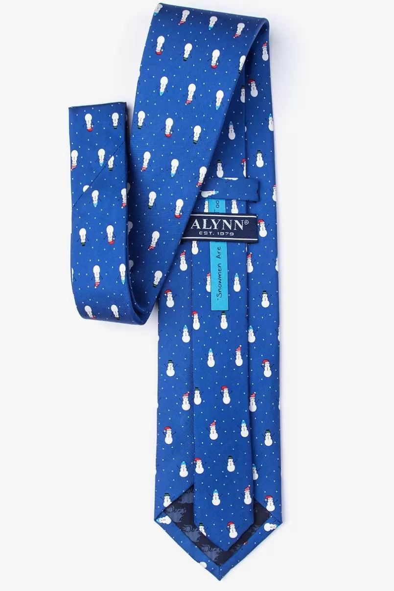 Ties Snowmen in the Snow Blue Tie Cheap