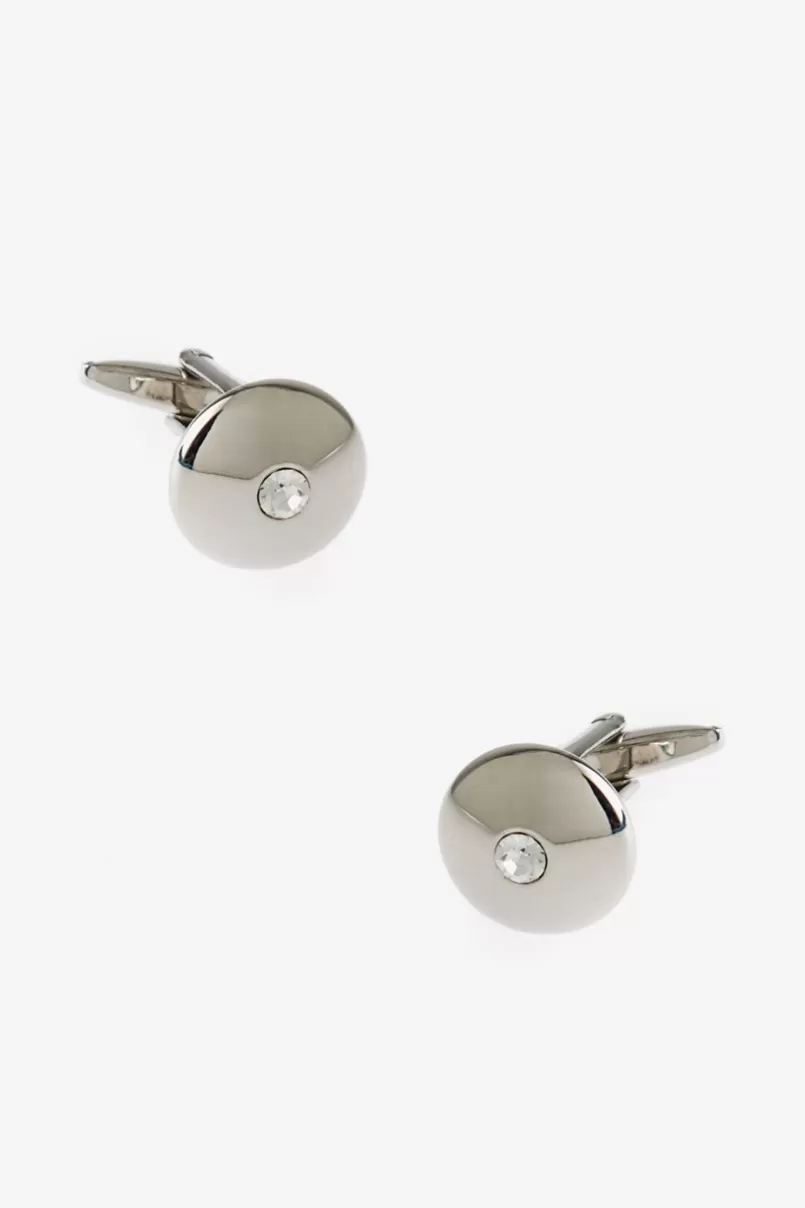 Ties Solid Round Bling Clear Cufflinks Cheap