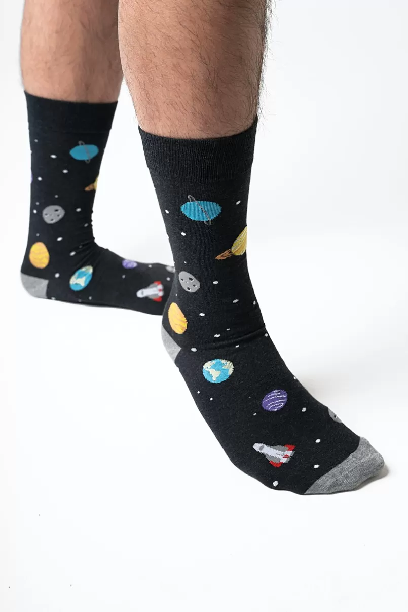 Ties Space Black Sock Clearance