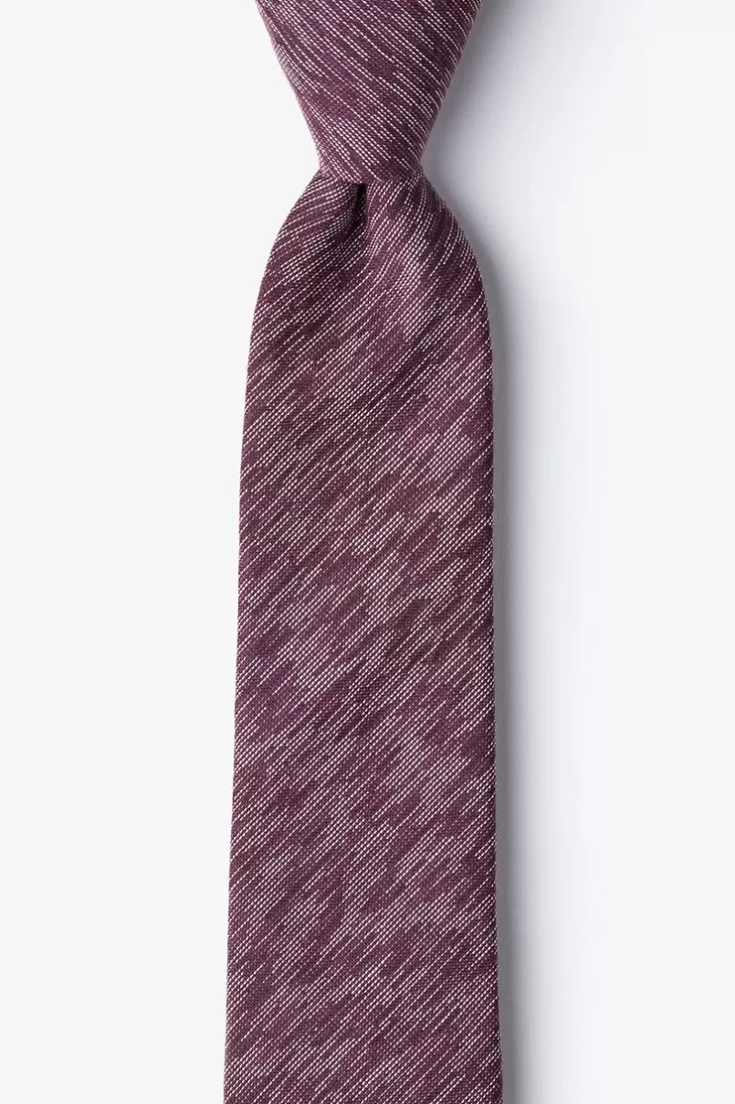 Ties Springfield Skinny Tie Maroon Cheap