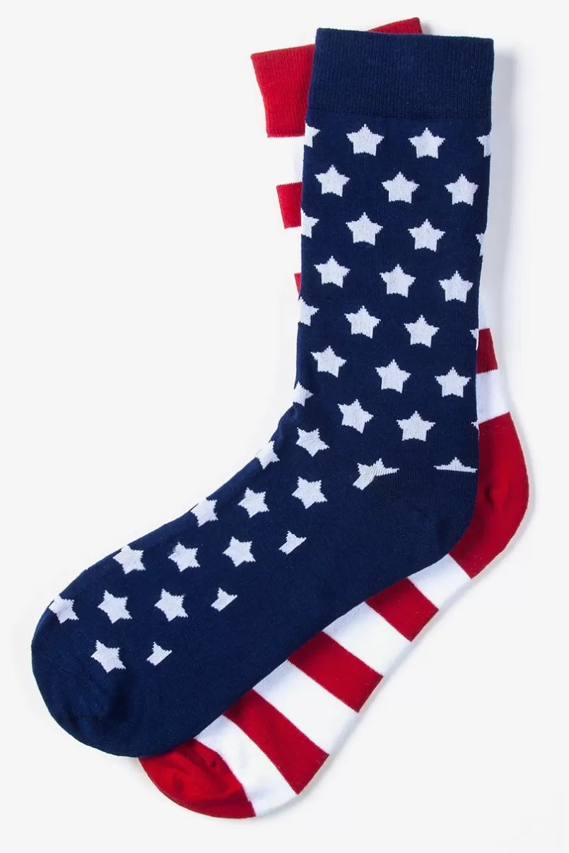 Ties Stars & Stripes Red Sock New