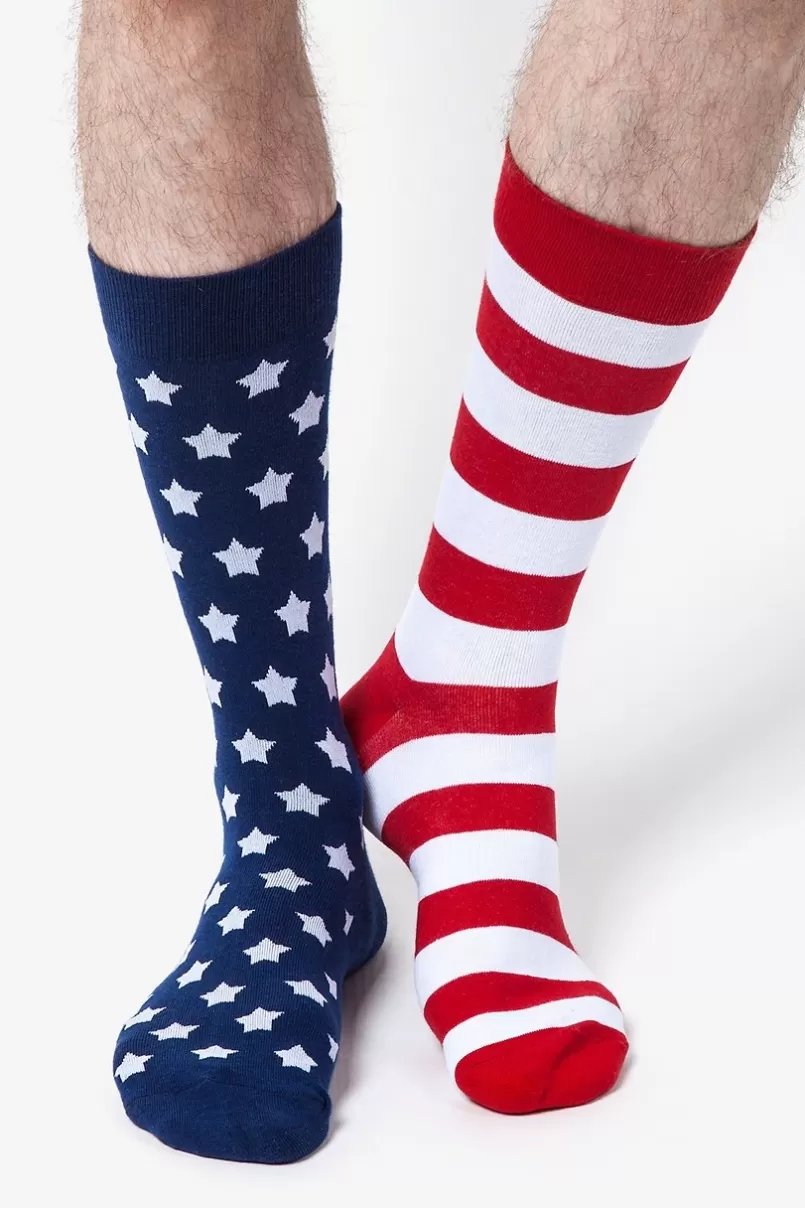 Ties Stars & Stripes Red Sock New
