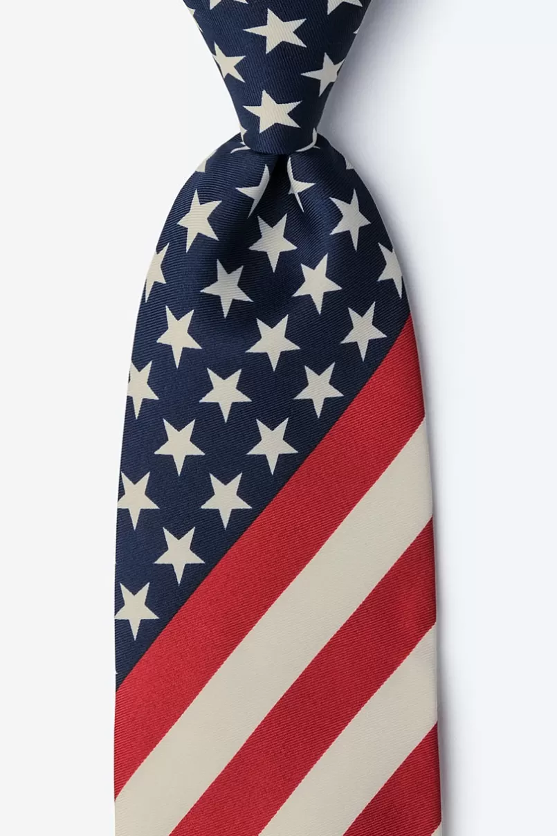 Ties Stars and Stripes Navy Blue Tie Hot