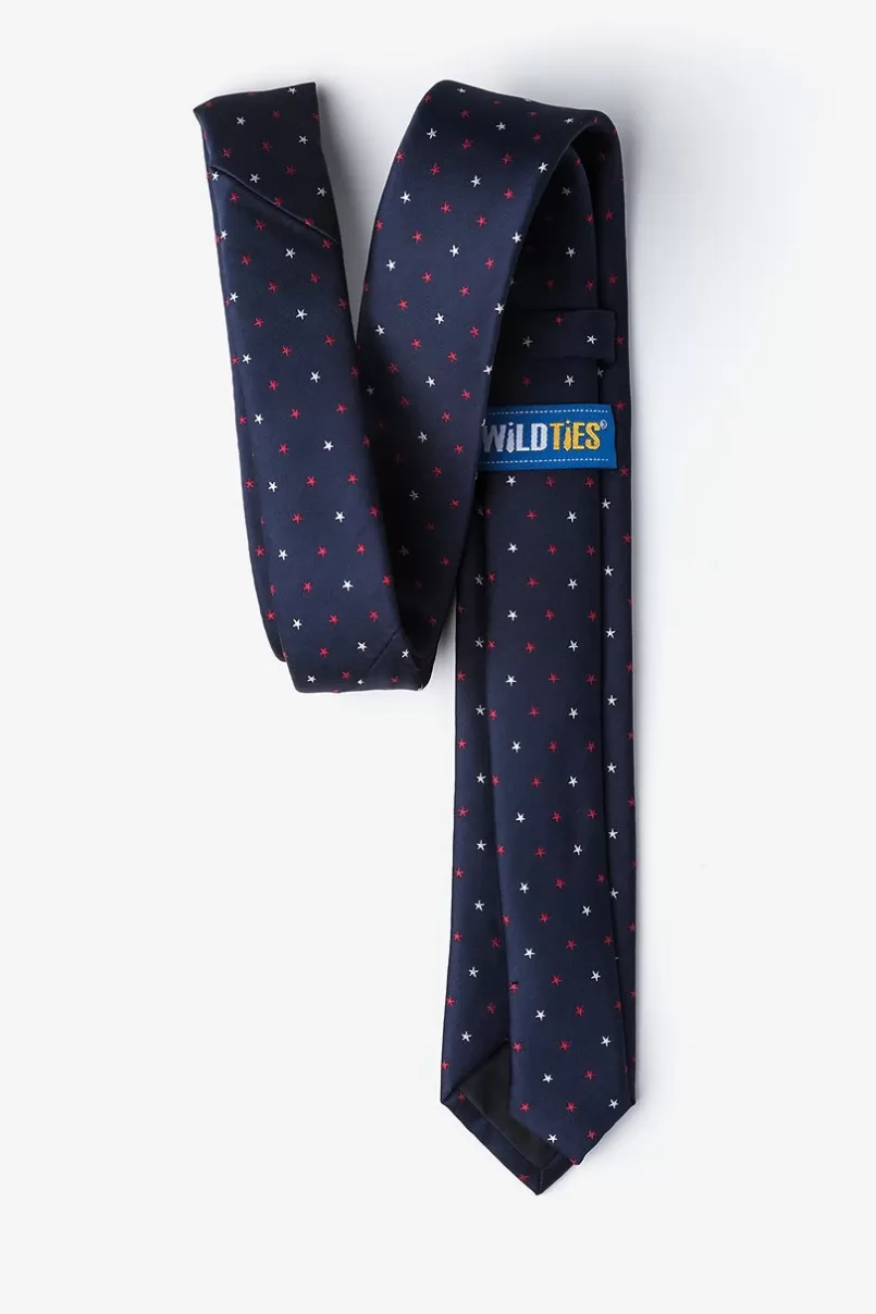Ties Stars Navy Blue Skinny Tie NavyBlue Outlet