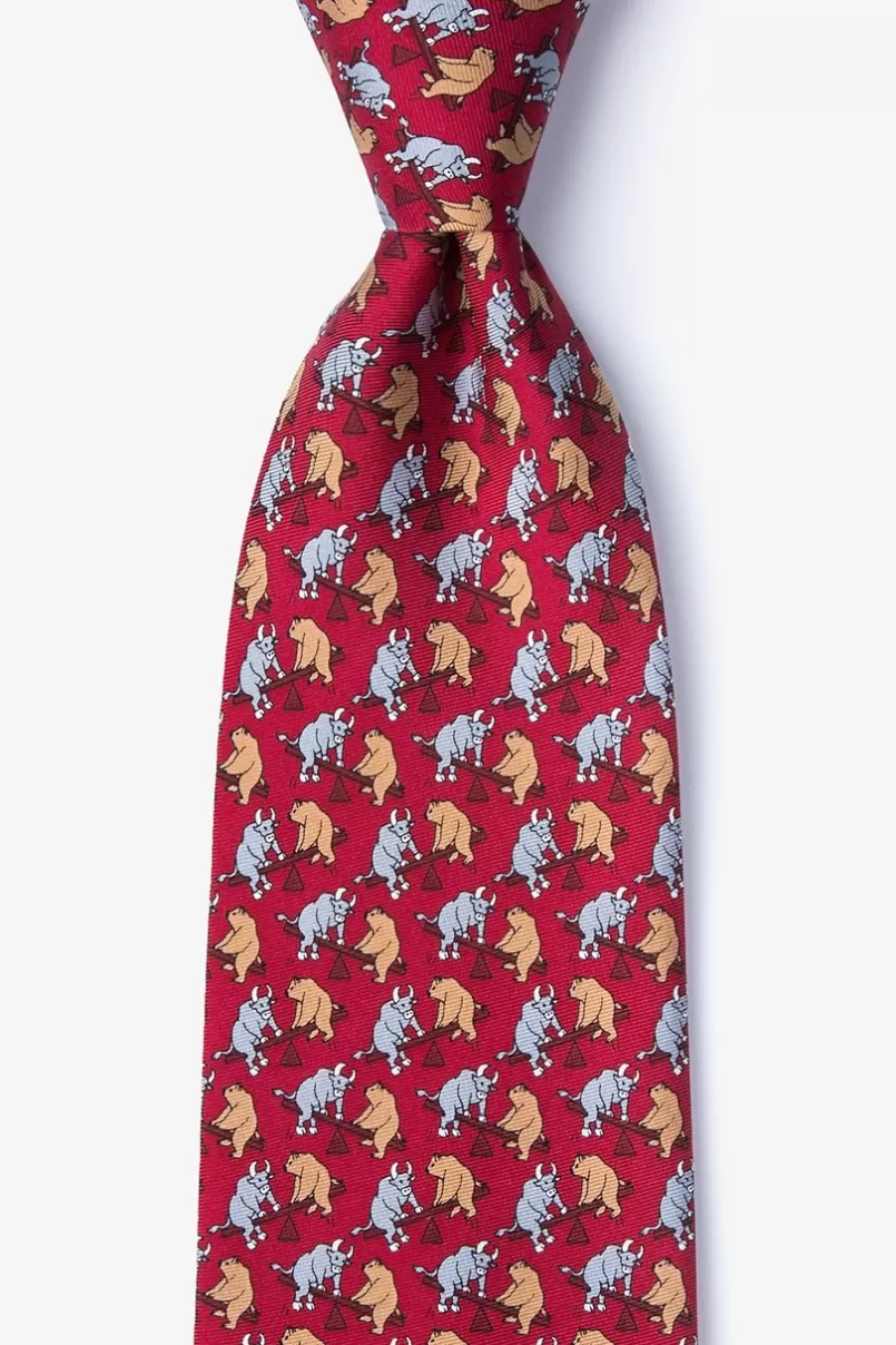 Ties Stock Market Playground Tie Red Cheap