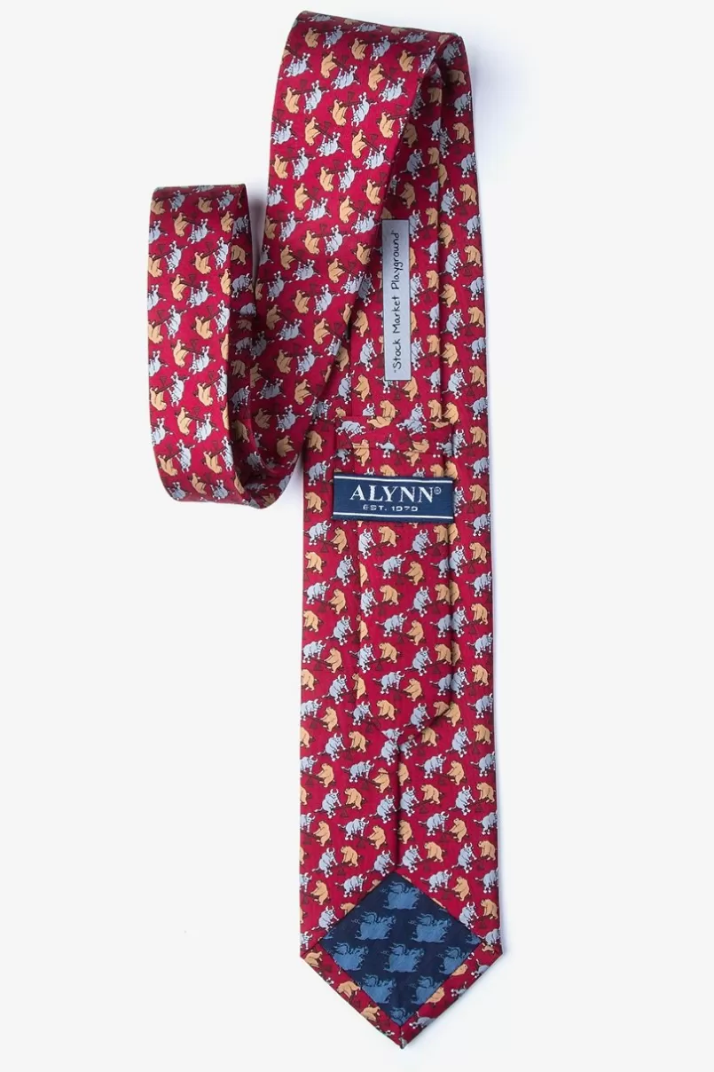 Ties Stock Market Playground Tie Red Cheap