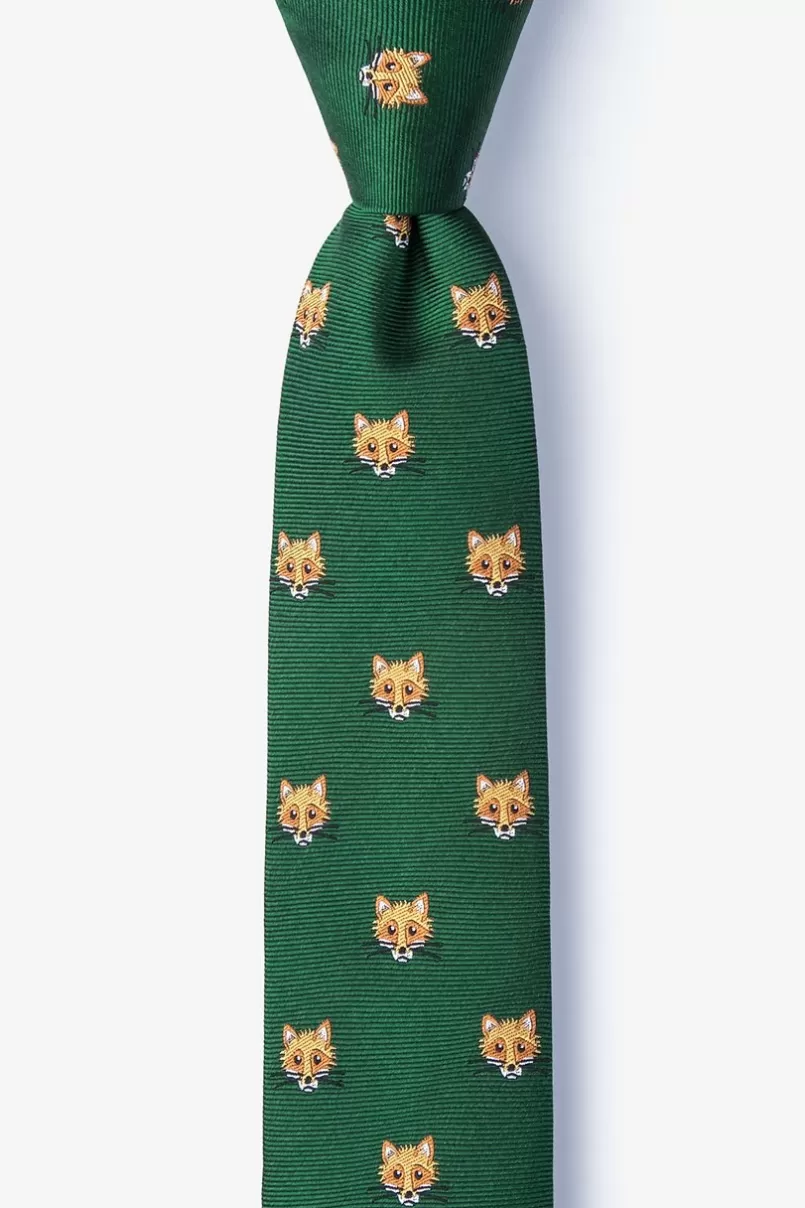 Ties Stone Cold Fox Green Skinny Tie Cheap