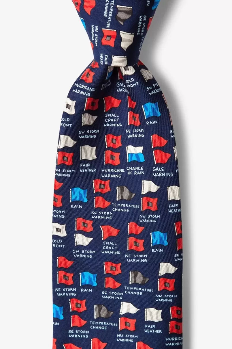 Ties Storms A-Brewin' Navy Blue Tie Store
