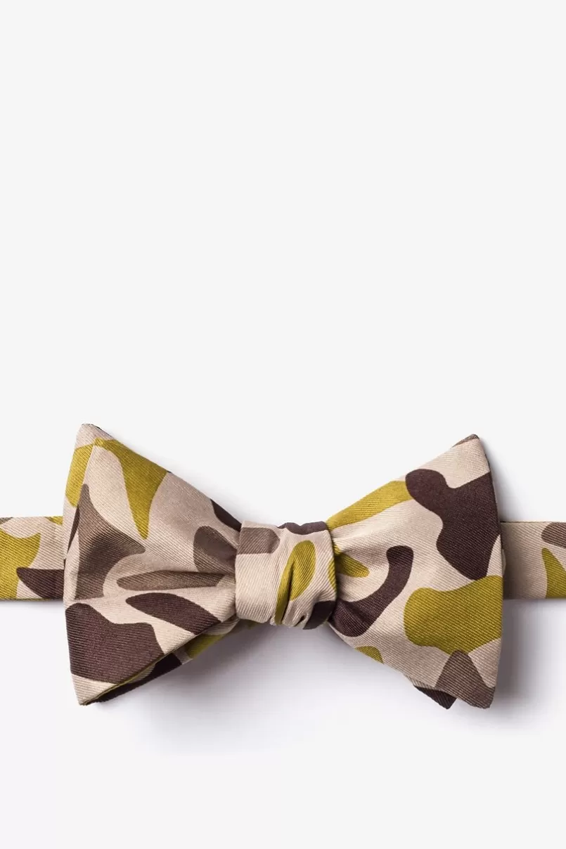 Ties Street Camo Beige Self-Tie Bow Tie Beige&Olive Online