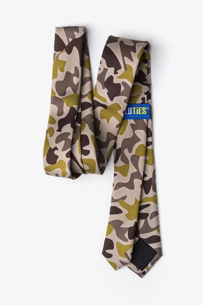 Ties Street Camo Beige Skinny Tie Beige&Olive Best