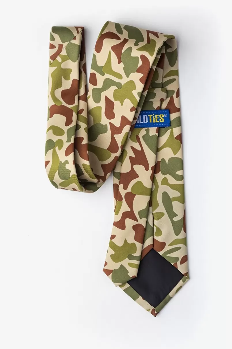 Ties Street Camo Olive Skinny Tie Olive&Brown Store