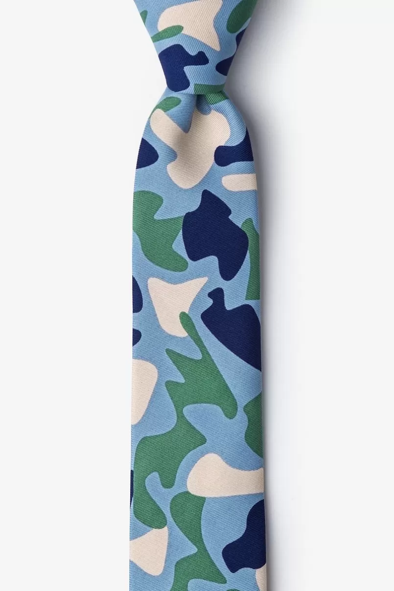 Ties Street Camo Sky Blue Skinny Tie SkyBlue&Beige Flash Sale