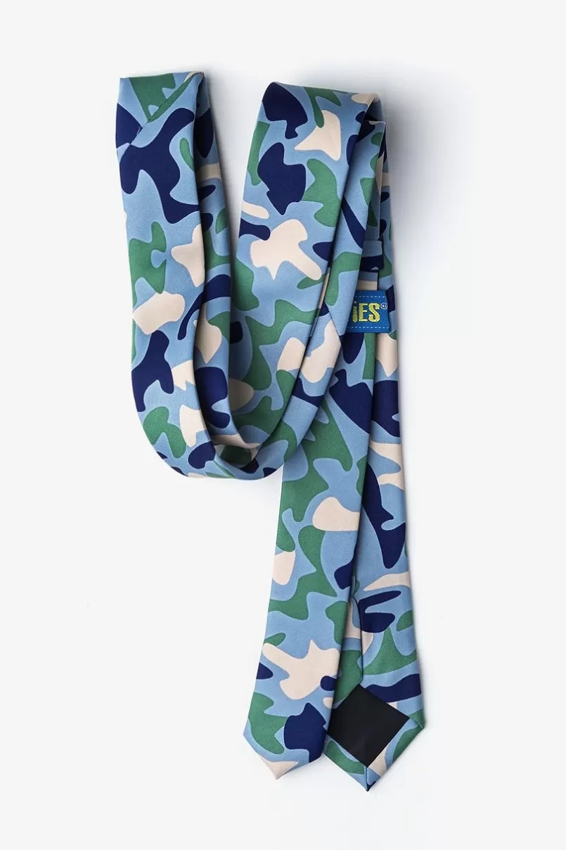 Ties Street Camo Sky Blue Skinny Tie SkyBlue&Beige Flash Sale