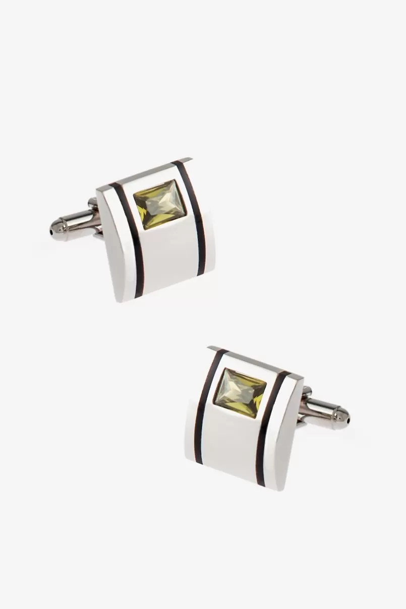 Ties Striped Bling Green Cufflinks Cheap