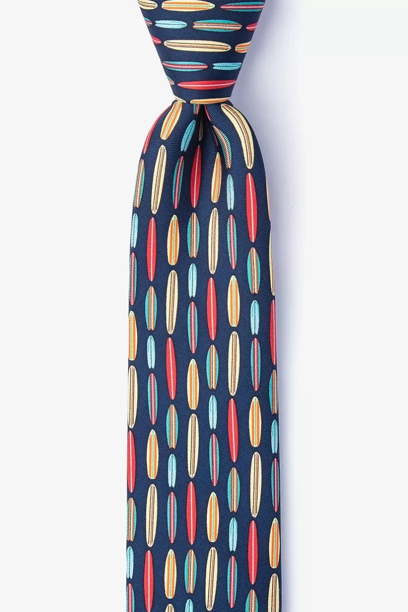 Ties Surf's Up Navy Blue Skinny Tie Clearance