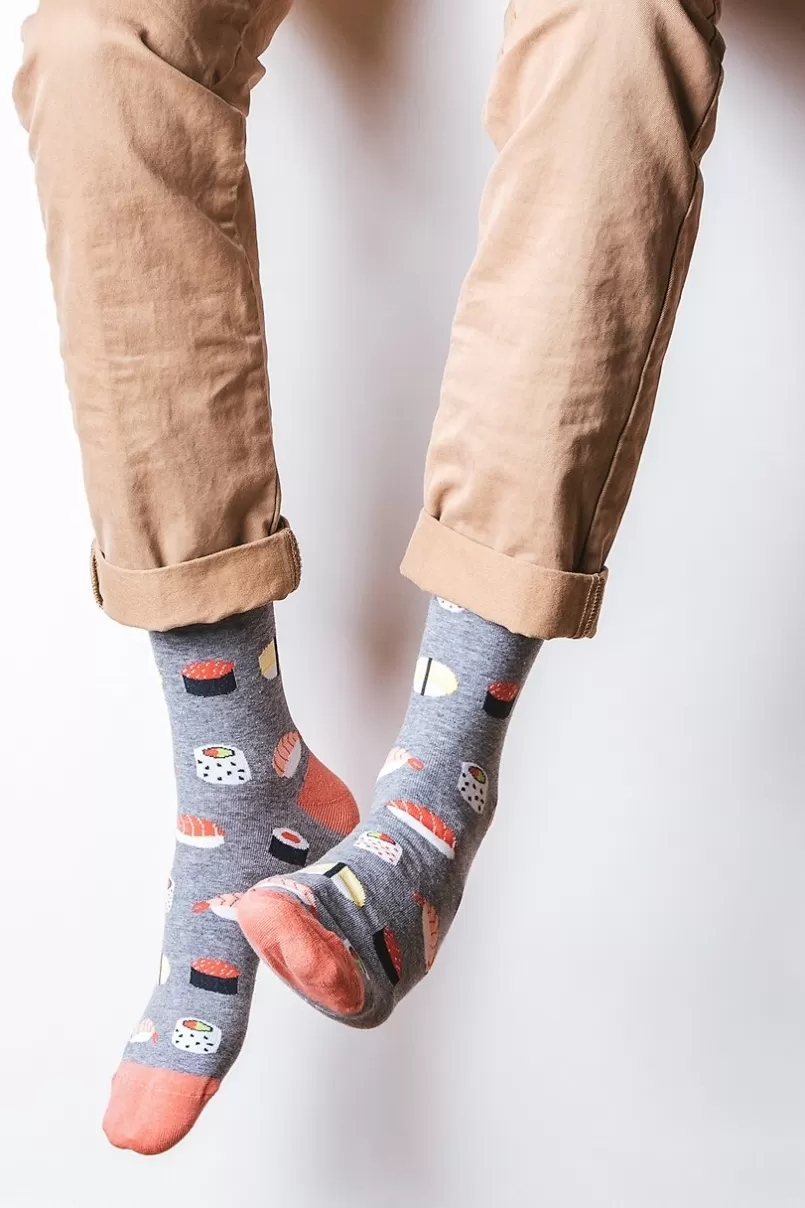 Ties Sushi Sock Gray Flash Sale