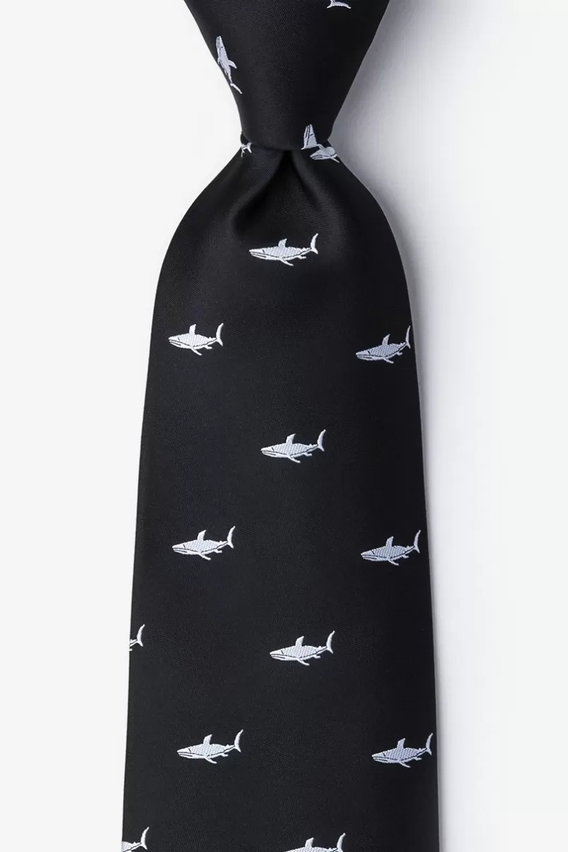 Ties Swimming Sharks Black Tie Hot