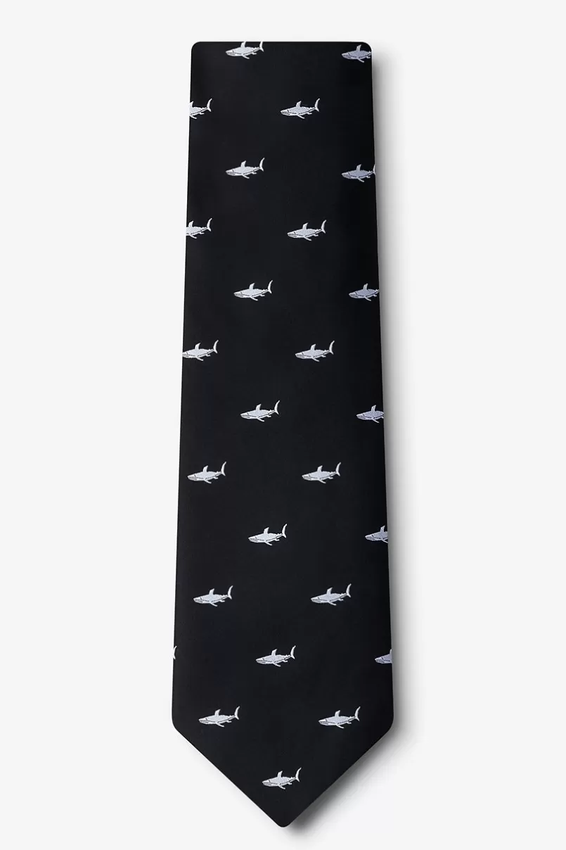 Ties Swimming Sharks Black Tie Hot