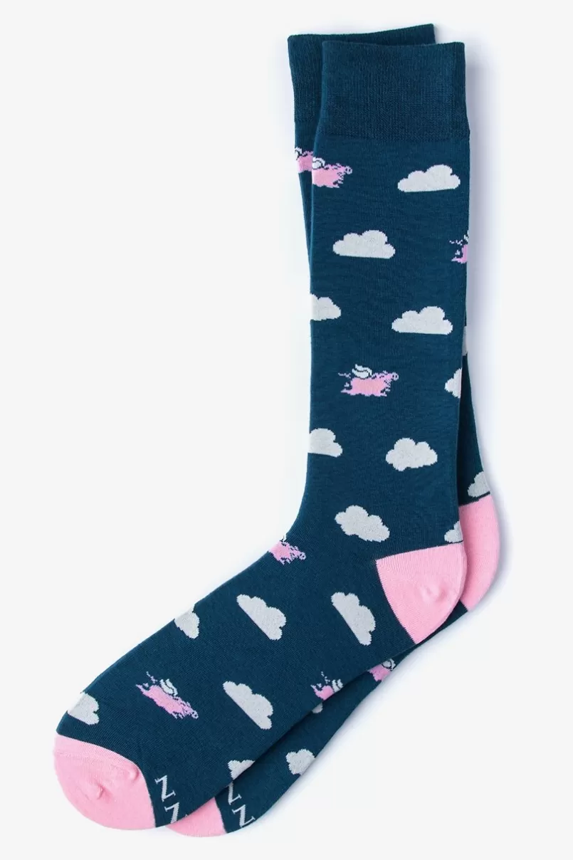 Ties Take to the Sky Sock Blue Cheap