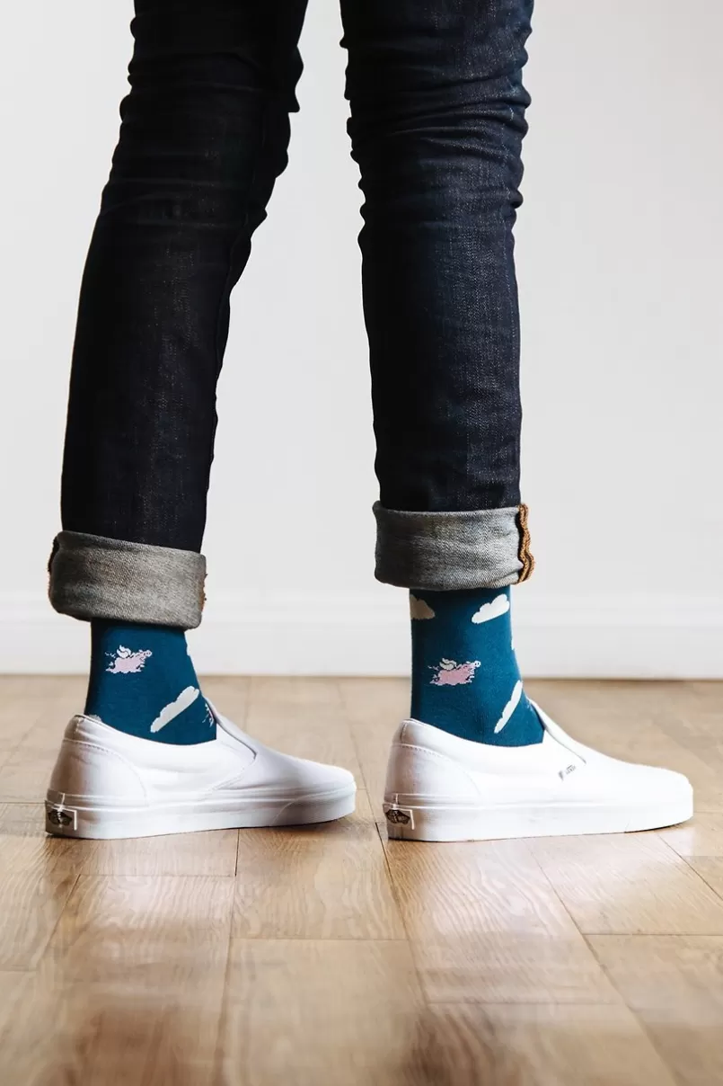 Ties Take to the Sky Sock Blue Cheap