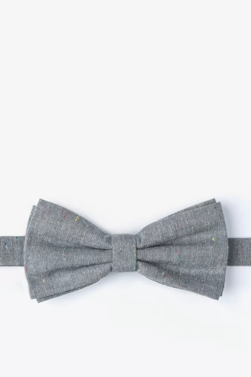 Ties Teague Gray Pre-Tied Bow Tie Cheap