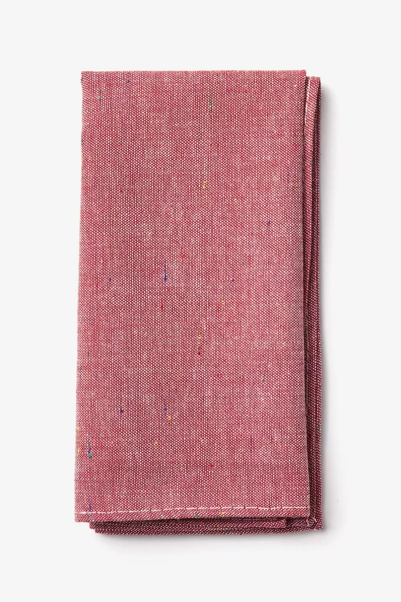 Ties Teague Pocket Square Red Online