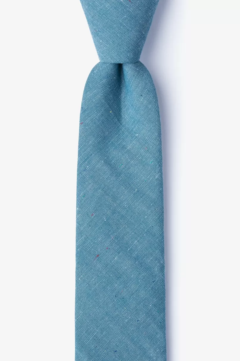 Ties Teague Skinny Tie Teal Fashion