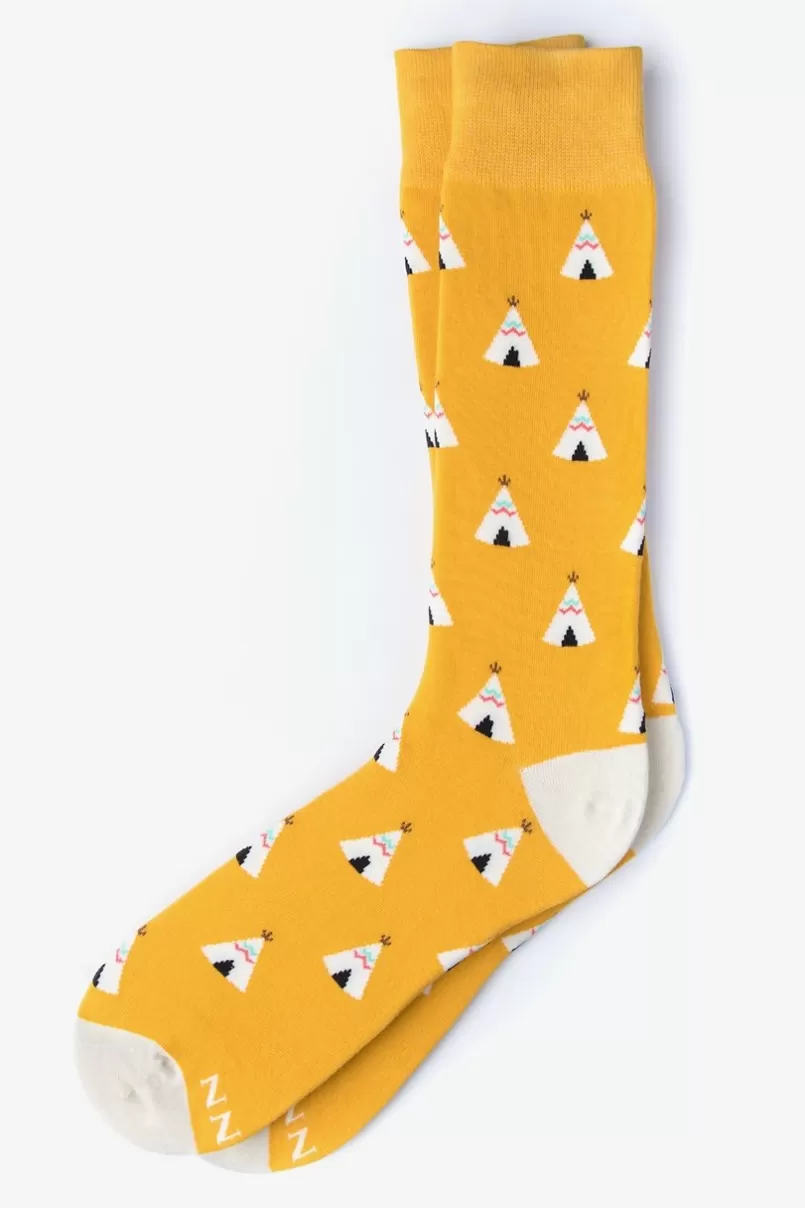 Ties Teepee Sock Yellow New