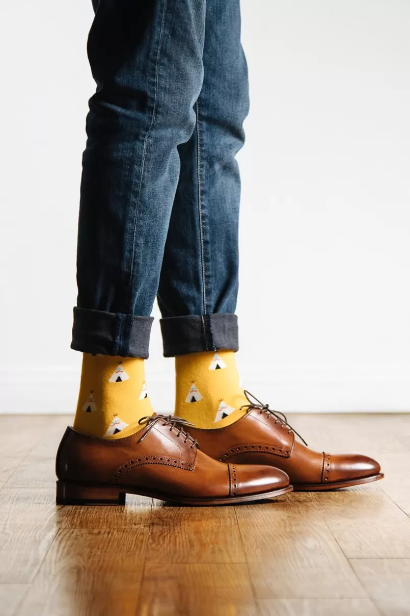 Ties Teepee Sock Yellow New